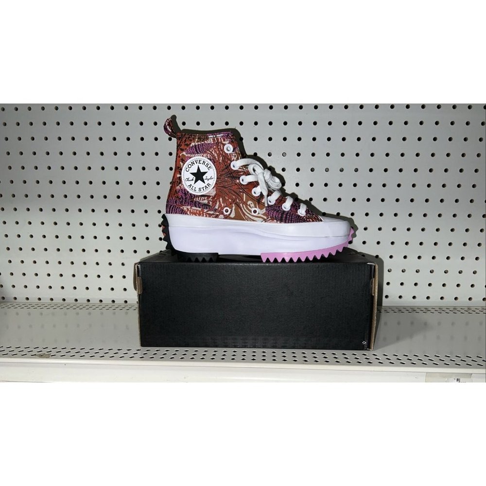Converse Run Star Hike Platform Hi Tropical Floral Womens Athletic Shoes Size 6